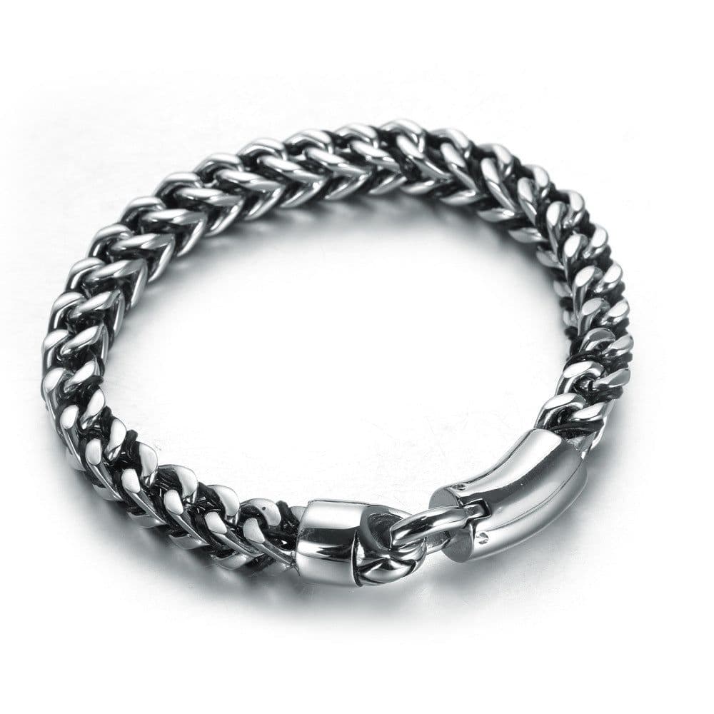 image-European and American stainless steel bracelet men's jewelry wholesale fashion keel domineering bracelet BE0086