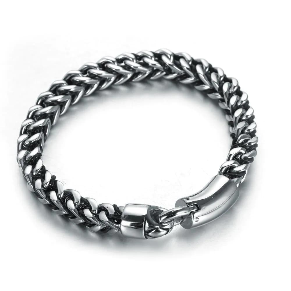 image-European and American stainless steel bracelet men's jewelry wholesale fashion keel domineering bracelet BE0086