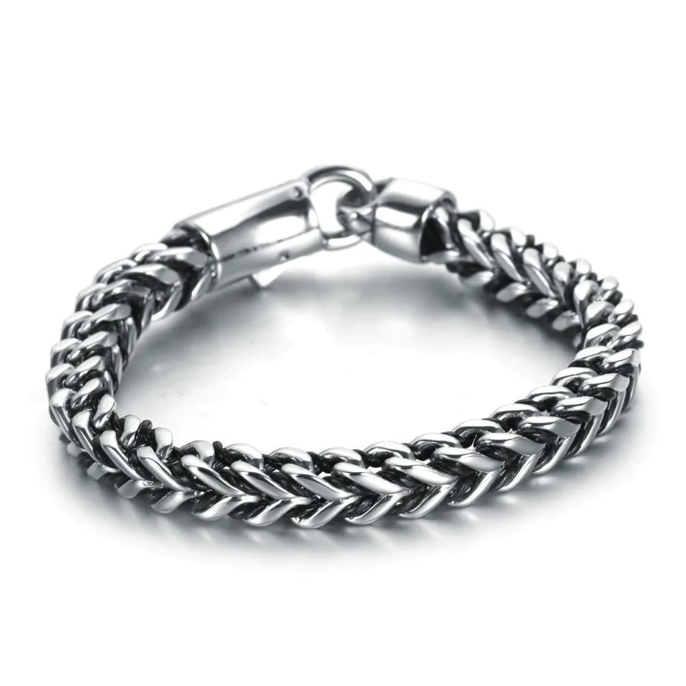 image-European and American stainless steel bracelet men's jewelry wholesale fashion keel domineering bracelet BE0086