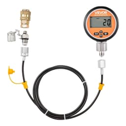 image-VEVOR Digital Hydraulic Pressure Test Coupling Kit, 10000 PSI Pressure Gauge Manometer Tester with 1 Gauge, 1 Test Coupling, 1 Quick-Release Coupler, and 1 Hose for Excavator Construction Machinery