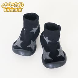 image-Anti-slip children's indoor shoes, baby floor shoes, outdoor rubber-soled children's shoes, toddler shoes, terry winter shoes and socks