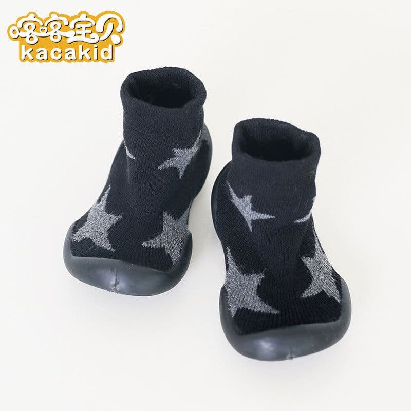 image-Anti-slip children's indoor shoes, baby floor shoes, outdoor rubber-soled children's shoes, toddler shoes, terry winter shoes and socks