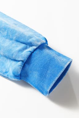 image-Blue Mineral Wash Sweatshirt Raw Seam Pockets