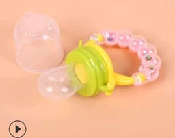 image-Doodle hazelnut bite bite pacifier food grade silicone food supplement baby fruit and vegetable music rattle