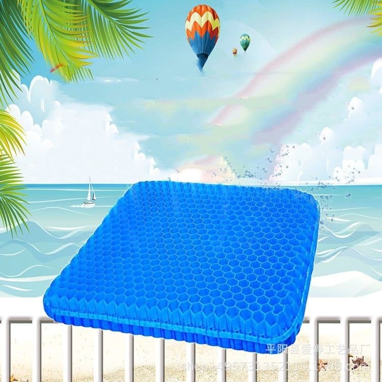 image-Summer Gel Seat Cushion Breathable Honeycomb Design For Pressure Relief Back Tailbone Pain For Home And Car