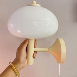 image-Small Mushroom Wall Lamp Retro Decor Living Room Bedroom Bedside