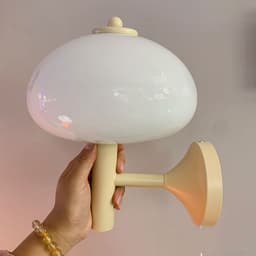 image-Small Mushroom Wall Lamp Retro Decor Living Room Bedroom Bedside