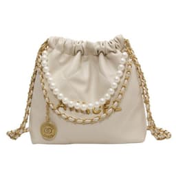 image-Women's Diamond Chain Messenger Bag Pearl