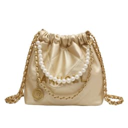 image-Women's Diamond Chain Messenger Bag Pearl