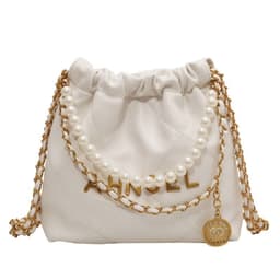 image-Women's Diamond Chain Messenger Bag Pearl