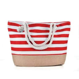 image-Striped Beach Bag Casual Large Capacity Women Shoulder Bags