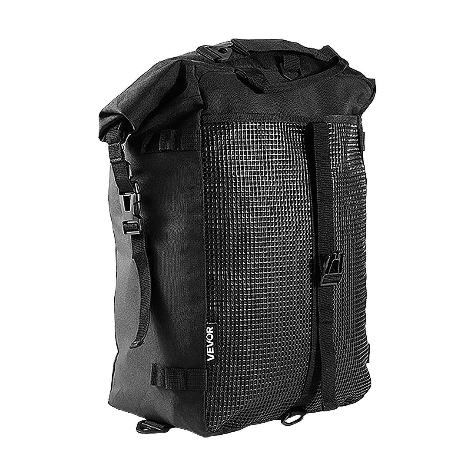 image-VEVOR Motorcycle Tail Bag, 30 L Motorcycle Rear Seat Bag with Waterproof Rain Cover, Outdoor Sports Motorbike Luggage Storage Trunk Rack Backpack with Shoulder Straps, Universal Fit Rear Racks, Black
