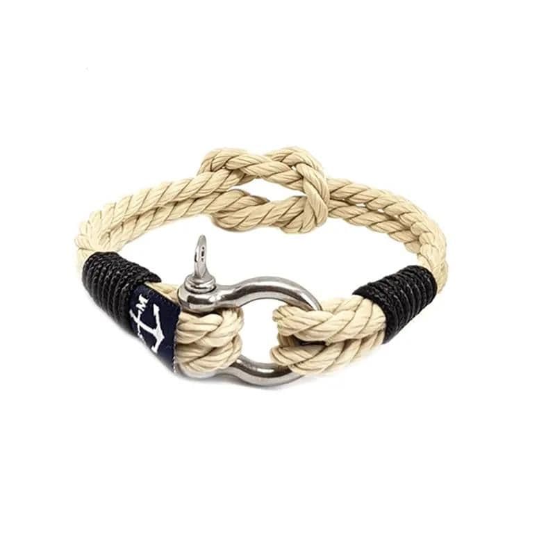 image-Classic Rope and Black Cord Nautical Bracelet
