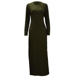 image-Europe and the United States trend modal cotton thin round neck long-sleeved solid color dress 9099