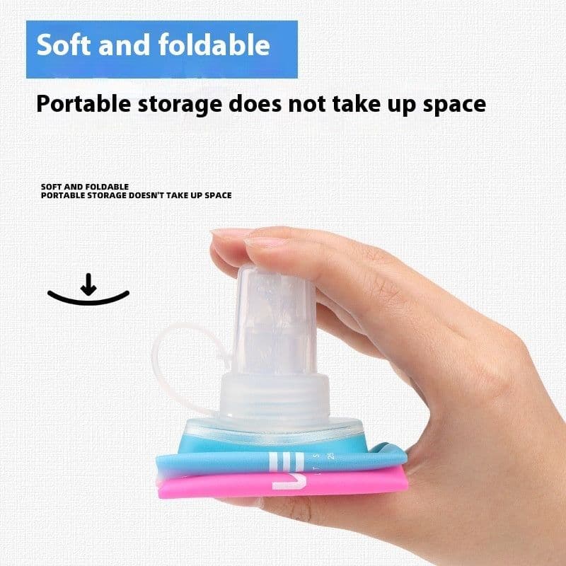image-Foldable Soft Water Bottle Outdoor Sports Silicone Cup For Water