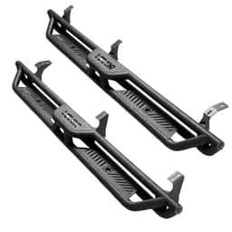 image-VEVOR Running Boards, 6 Inches Side Steps Compatible with 2005-2023 Toyota Tacoma Double Cab, Black Carbon Steel Nerf Bars, 550 lbs Load Capacity, Wide Non-Slip Hollow Surface with Rustproof Coating