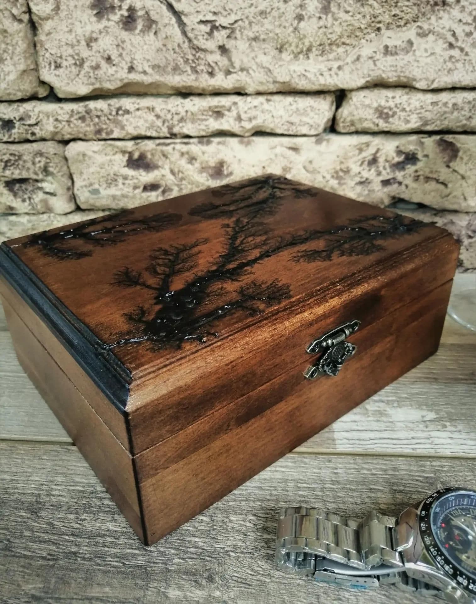 image-Watch Box for Men, Personalized Watch Case, Birthday Gift for Husband