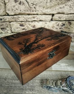 image-Watch Box for Men, Personalized Watch Case, Birthday Gift for Husband