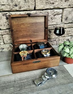 image-Watch Box for Men, Personalized Watch Case, Birthday Gift for Husband
