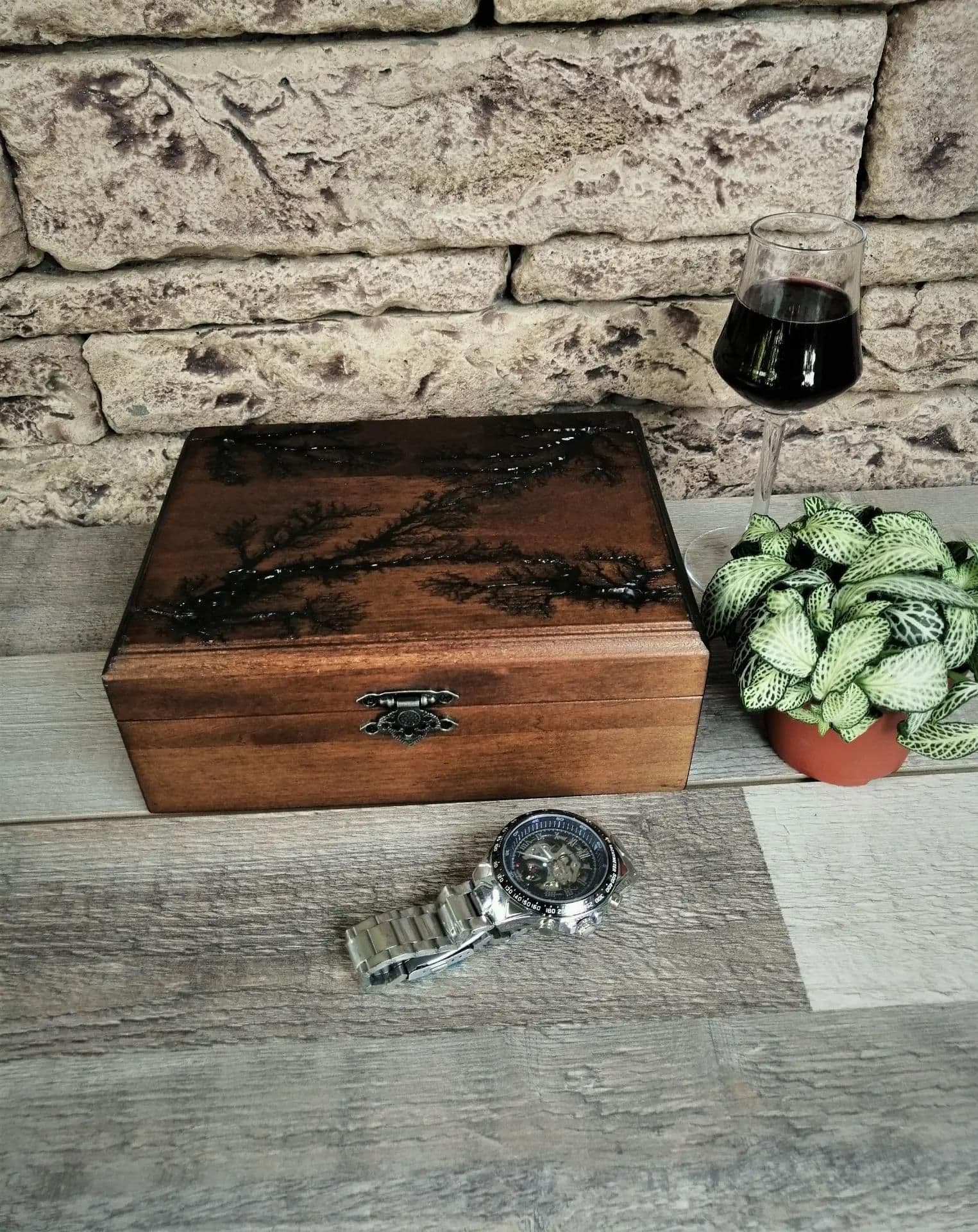 image-Watch Box for Men, Personalized Watch Case, Birthday Gift for Husband