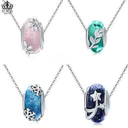 image-Original source s925 sterling silver beads diy beaded bracelet accessories spring, summer, autumn and winter four seasons glazed beads