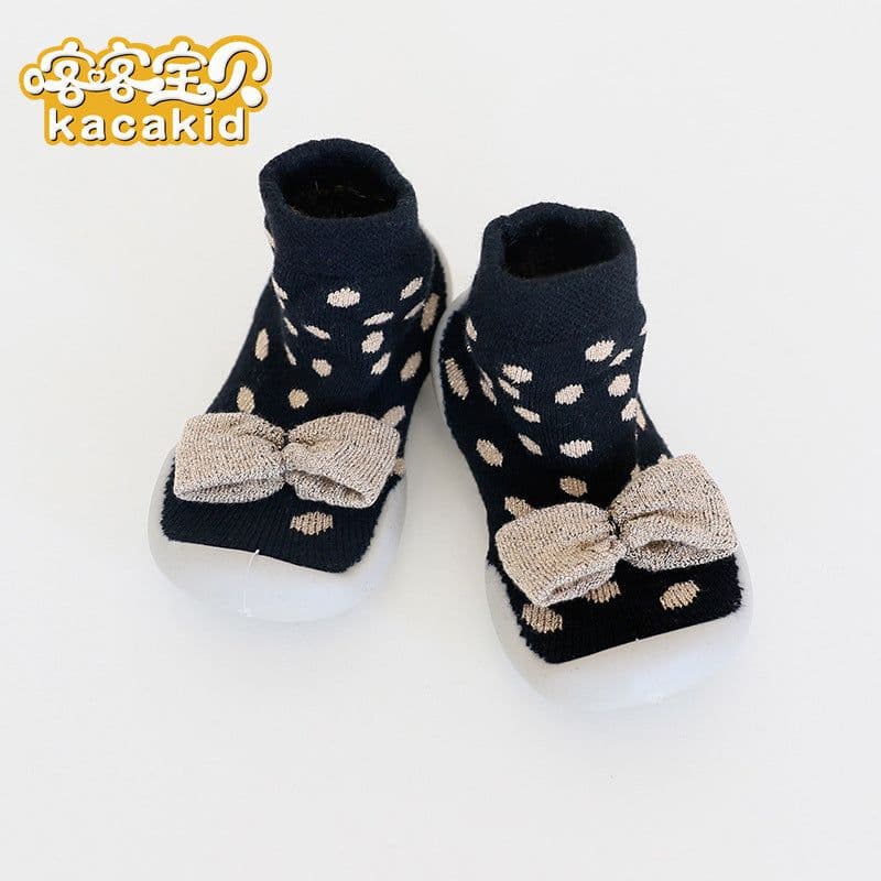 image-Anti-slip children's indoor shoes, baby floor shoes, outdoor rubber-soled children's shoes, toddler shoes, terry winter shoes and socks