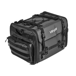image-VEVOR Motorcycle Tail Bag, 40-60 L Expandable Motorcycle Rear Seat Bag with Waterproof Rain Cover, Foldable Outdoor Sports Motorbike Luggage Storage with Shoulder Straps, Pocket & Elastic Cord, Black