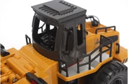 image-Remote control engineering vehicle 6-pass alloy version loading truck bulldozer child charging remote control toy forklift