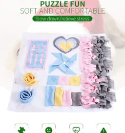 image-Pet Sniffing Mat Dog Puzzle Sniffing Mat Training Mat Toys Bite Resistant and Machine Washable