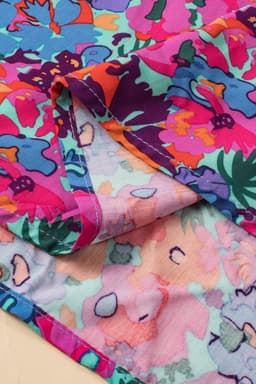 image-Blue Floral V Neck Wrap Split Maxi Dress