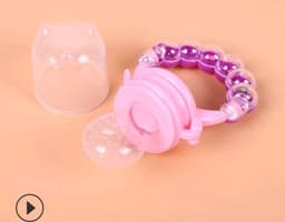 image-Doodle hazelnut bite bite pacifier food grade silicone food supplement baby fruit and vegetable music rattle