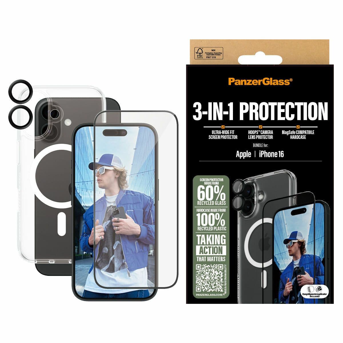image-Mobile cover Panzer Glass B1291+2861+1283