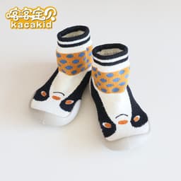 image-Anti-slip children's indoor shoes, baby floor shoes, outdoor rubber-soled children's shoes, toddler shoes, terry winter shoes and socks