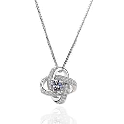 image-Cross-border new lucky four-leaf clover diamond pendant zircon necklace box chain fashion short collarbone chain wholesale