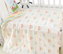 image-110 * 110cm baby bath towel cover blanket gauze children quilt quality baby children pure cotton 6 six layer gauze bath towel