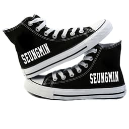 image-stray-kids surrounding canvas shoes high-top shoes Korean casual breathable men and women couple flat shoes