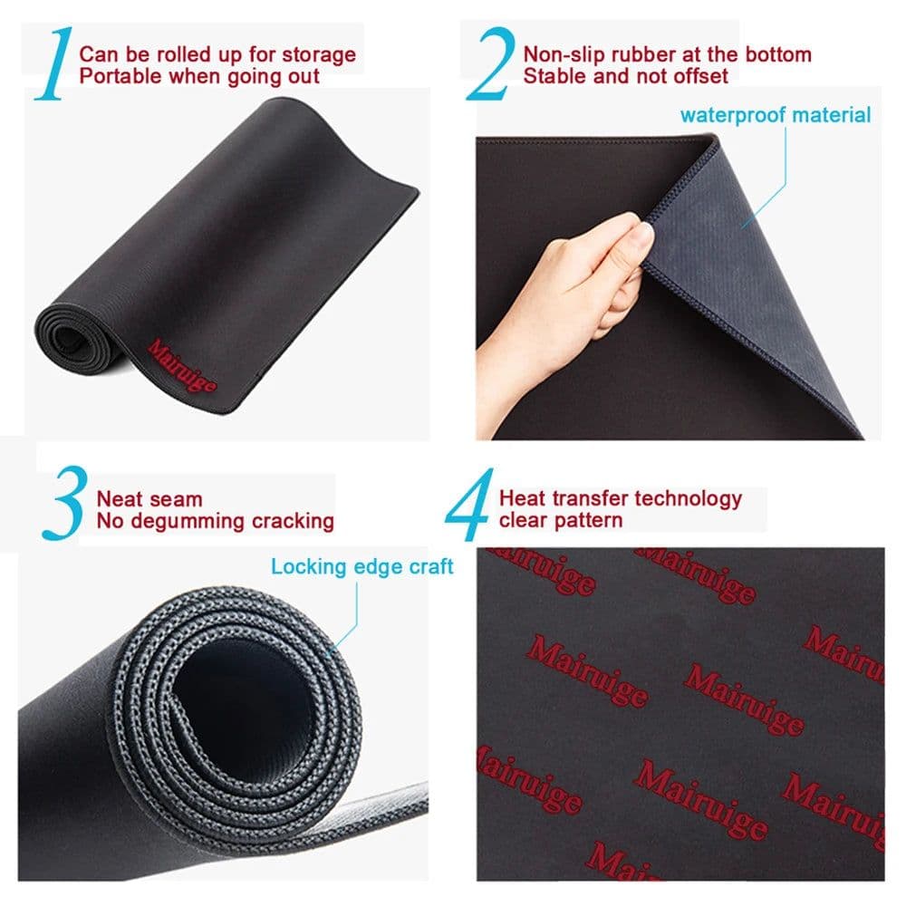 image-Mouse Pad Tiger Mouse Mat Gamer Black Big Mousepad Company Speed Mause Pad XXL Table Mats Office Carpet Rugs for Computer Desk