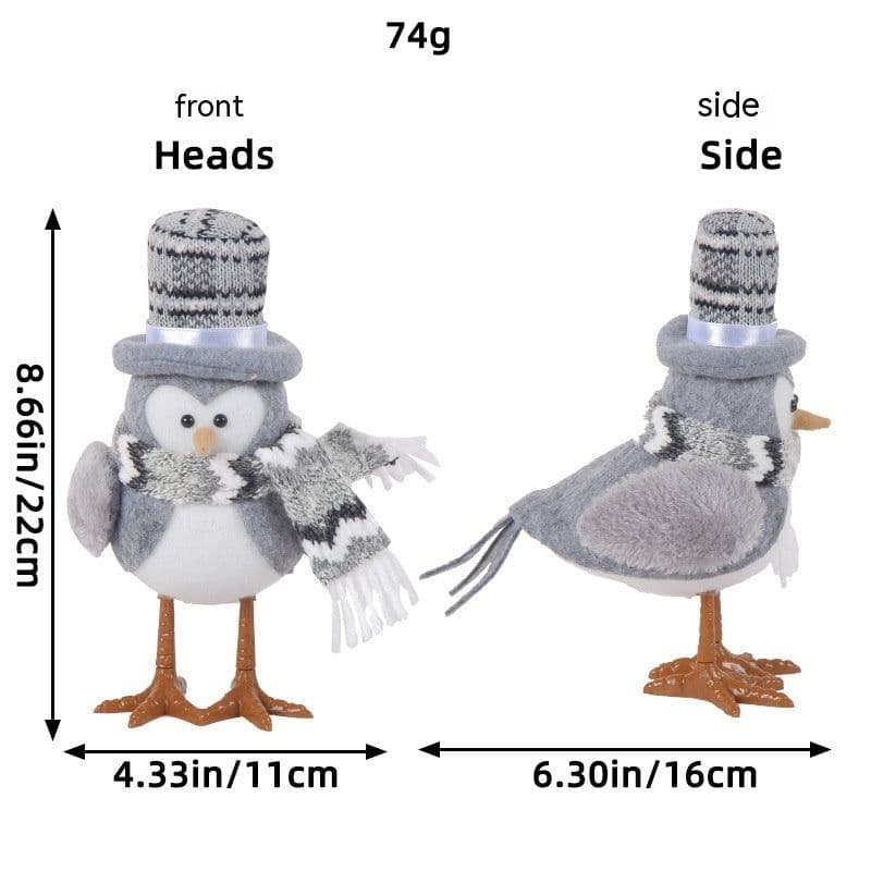 image-Jingchen Christmas Luminous Bird Christmas Gift Table Decorative Ornaments