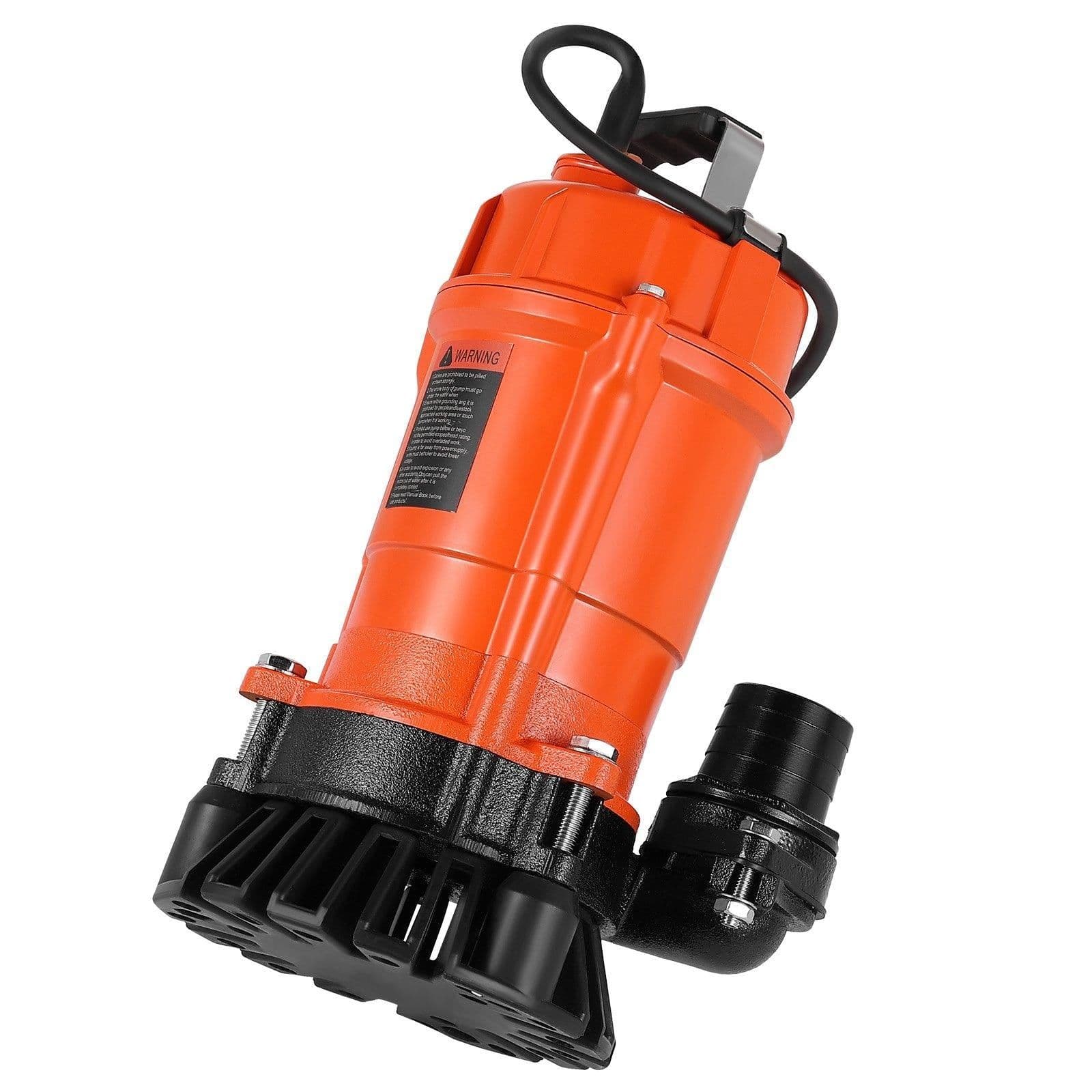 image-VEVOR 1/2 HP Submersible Trash Pump, 2000 GPH, 120V Cast Iron Submersible Sump Sewage Pump with 2 in Discharge, 39 ft Max Lift, Drain Dirty Clean Water, for Pools, Garden, Pond, Basement, Flooded Area