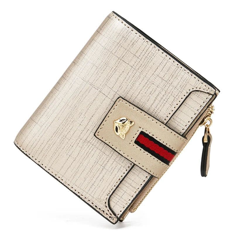 image-FOXER New Sign Monogram PVC Leather Wallet Lady Fashion Short Clutch Money Bags Women PU ID Card Holder Female Zipper Coin Purse