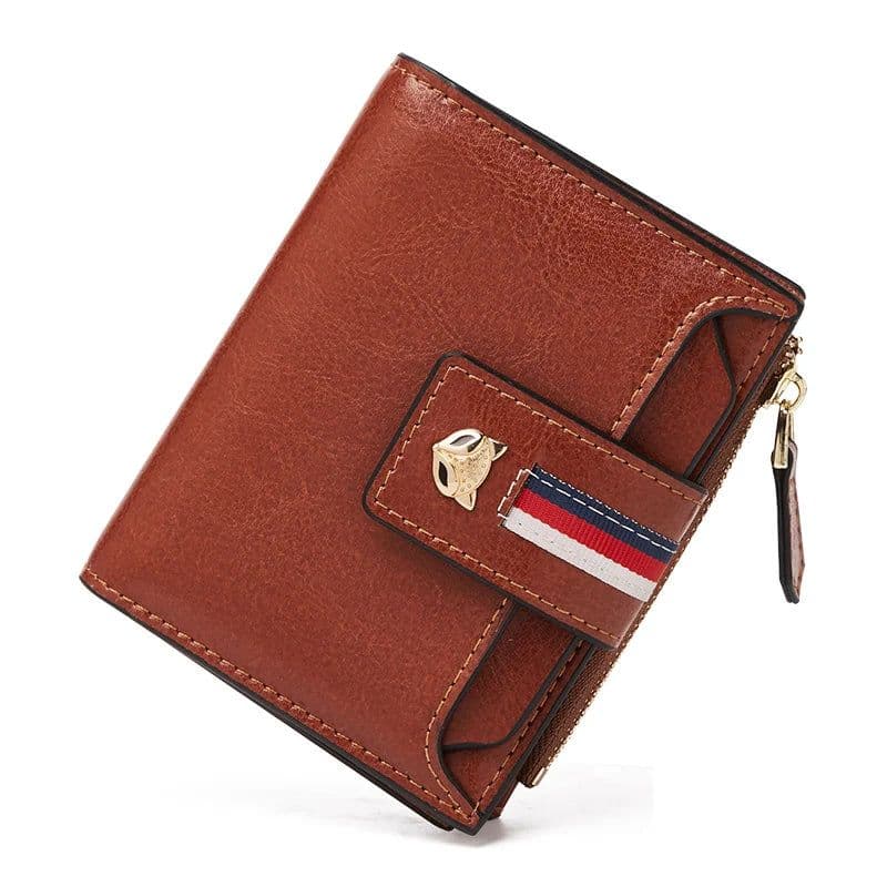 image-FOXER New Sign Monogram PVC Leather Wallet Lady Fashion Short Clutch Money Bags Women PU ID Card Holder Female Zipper Coin Purse