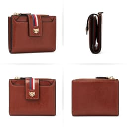 image-FOXER New Sign Monogram PVC Leather Wallet Lady Fashion Short Clutch Money Bags Women PU ID Card Holder Female Zipper Coin Purse