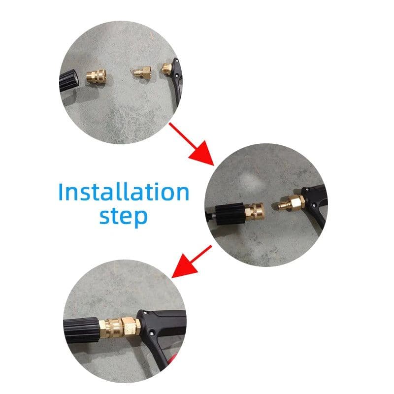 image-Car Wash Accessories 3/8 Quick Connection For High Pressure Washer M22 Adapter For Car Wash Water Gun Hose Washing Machine