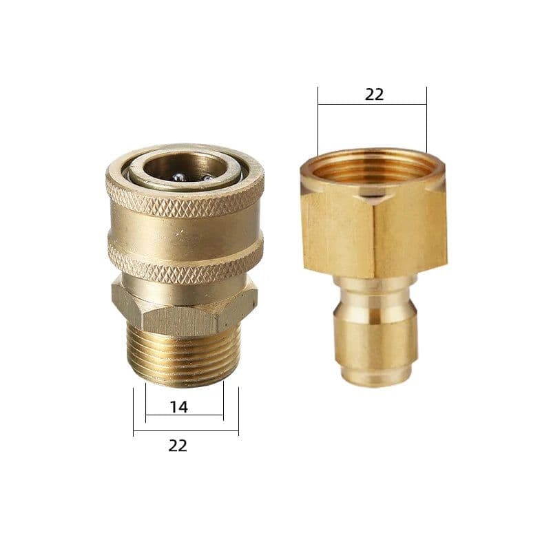 image-Car Wash Accessories 3/8 Quick Connection For High Pressure Washer M22 Adapter For Car Wash Water Gun Hose Washing Machine