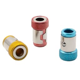 image-1/4 batch head color magnetic coil screwdriver tip filling magnetic coil metal screwdriver head positioning steel sleeve tool