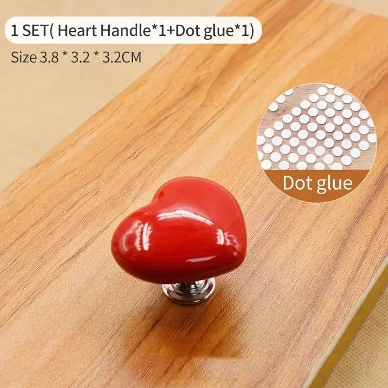 image-Toilet Press Button Kawaii Handle Heart Shaped Toilet Press for Bathroom Water Tank Buttons Bath Room Decor Accessories 변기손잡이