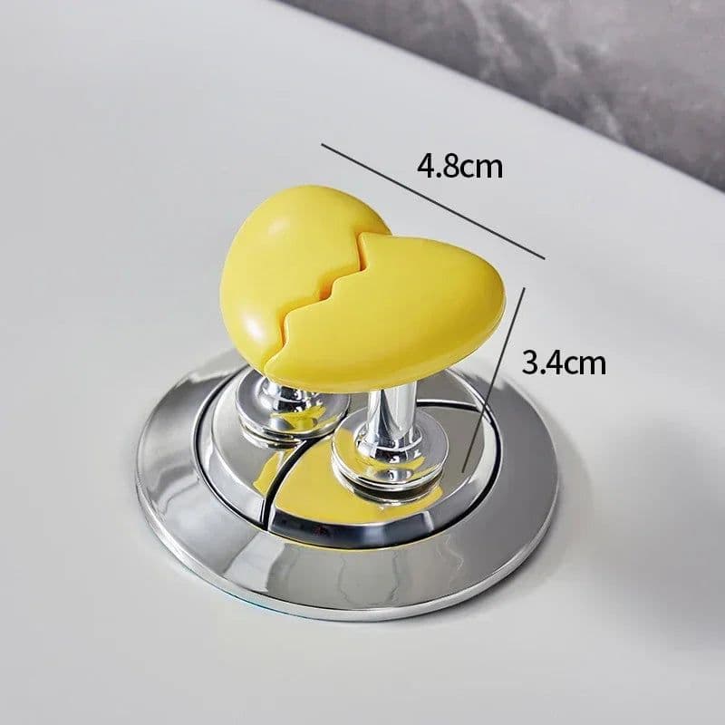 image-Toilet Press Button Kawaii Handle Heart Shaped Toilet Press for Bathroom Water Tank Buttons Bath Room Decor Accessories 변기손잡이