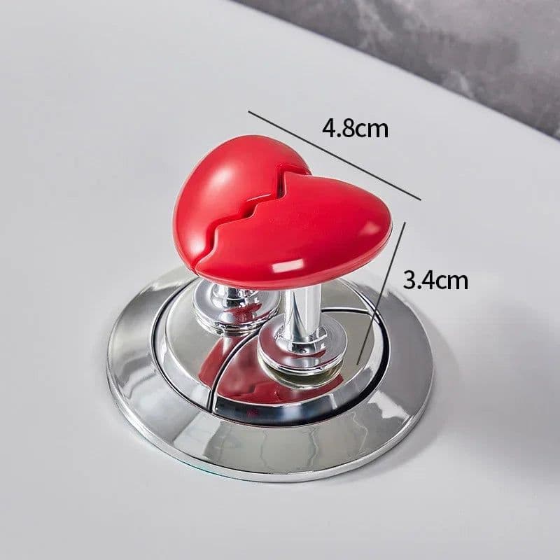 image-Toilet Press Button Kawaii Handle Heart Shaped Toilet Press for Bathroom Water Tank Buttons Bath Room Decor Accessories 변기손잡이