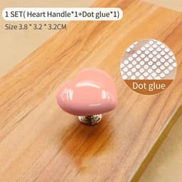 image-Toilet Press Button Kawaii Handle Heart Shaped Toilet Press for Bathroom Water Tank Buttons Bath Room Decor Accessories 변기손잡이
