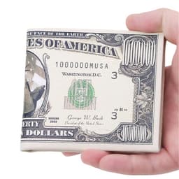 image-Men Money Canvas Wallets Credit ID Card Holder Bags Purses Currency Notes Pattern Insert Picture Cash Coin Dollars Euro Wallet